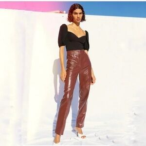 Aritzia Wilfred Funk Pant Glossy Vinyl Size 6